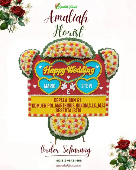 Papan Bunga Pernikahan Miru